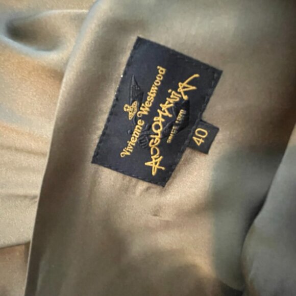 Y2K Anglomania Liquid Bronze Silk Dress - Picture 6 of 8